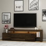 Hanah Home Soporte para TV Beliz Nogal con Luces LED